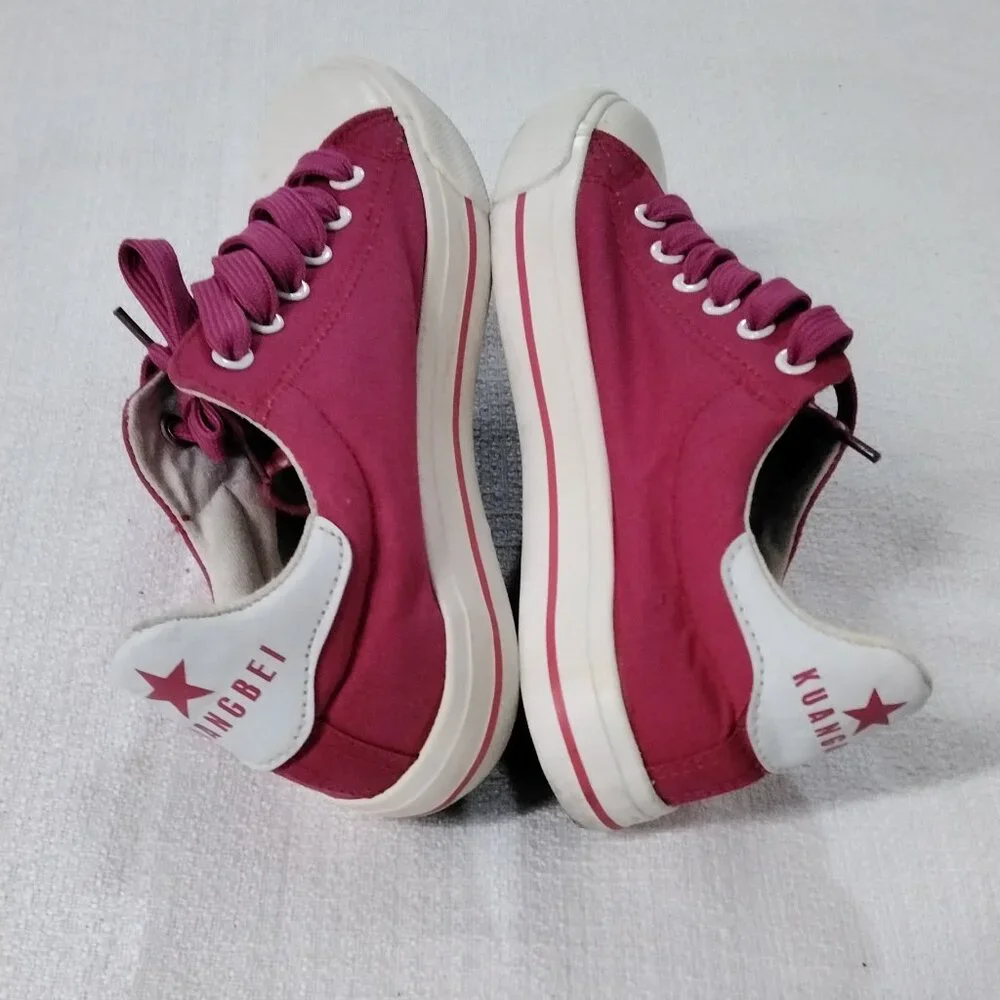 kuan bei Women Sneakers Canvas Size 7.5 Fushia Size 38 Europe - Picture 3 of 16